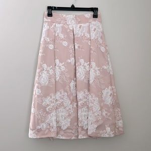 Floral Pink Midi Skirt